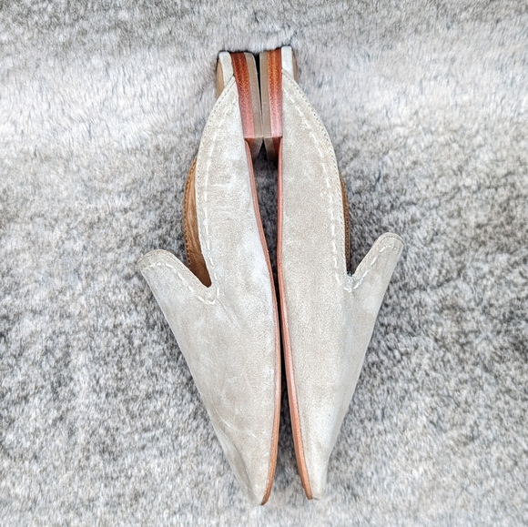 Frye Gwen Pickstitch Suede Slide Mule Ash Women's 9.5 - Picture 9 of 12